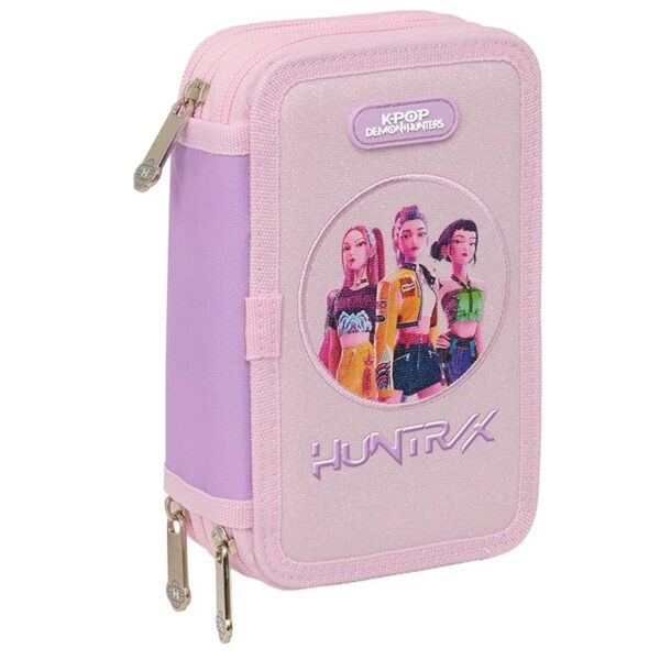 SAFTA AStuccio 3 Zip K-POP Demon Hunters Huntrix Netflix Rosa Lilla