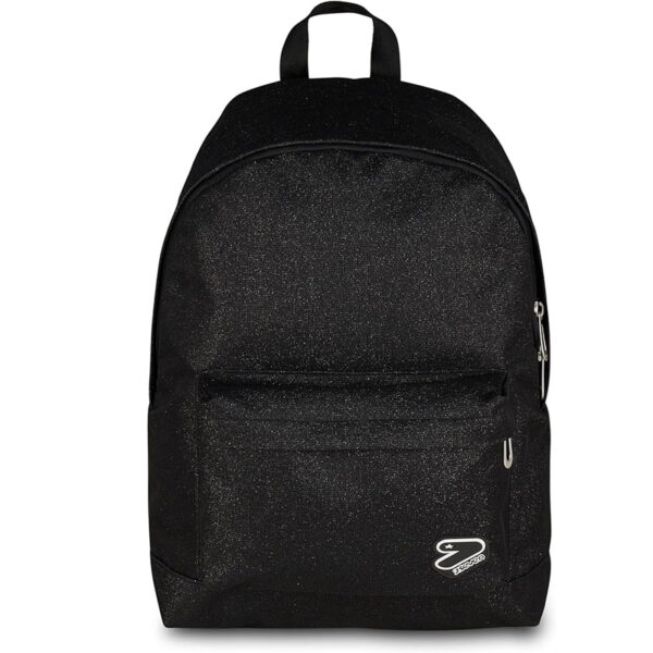 SEVEN Zaino Monocolore Nero Glitterato Casual Luminoso Capiente