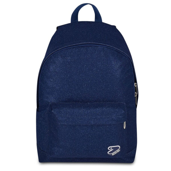 SEVEN Zaino Monocolore Blu Glitterato Casual Luminoso Capiente