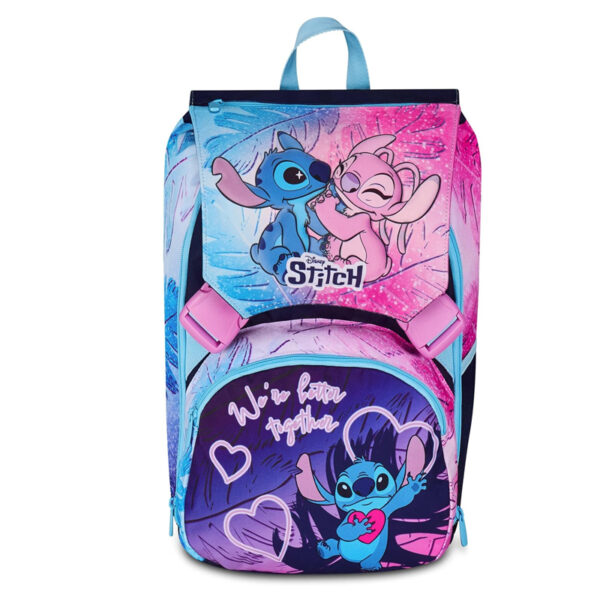 SEVEN Zaino Scuola Disney Stitch Better Together Blu e Rosa