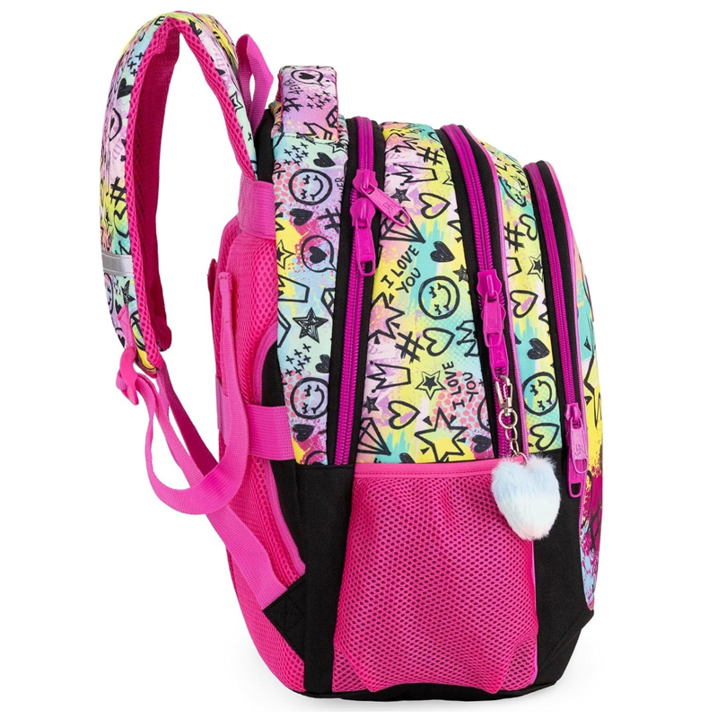 SEVEN-Zaino-Scuola-Julian-Ross-Graffiti-&-Love-Multicolore-2
