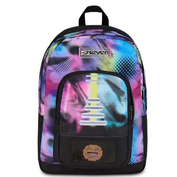 SEVEN Zaino Scuola Seven con LED Luminosi per Ragazzo
