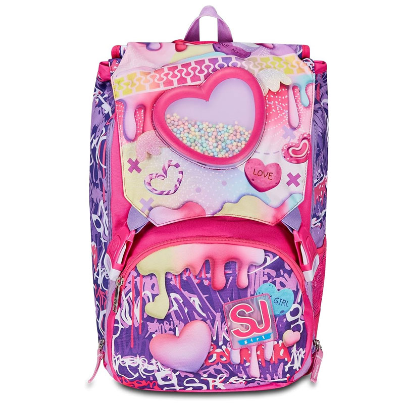 SJ GANG SEVEN Zaino Scuola Love & Shaker Ergonomico per Bambina