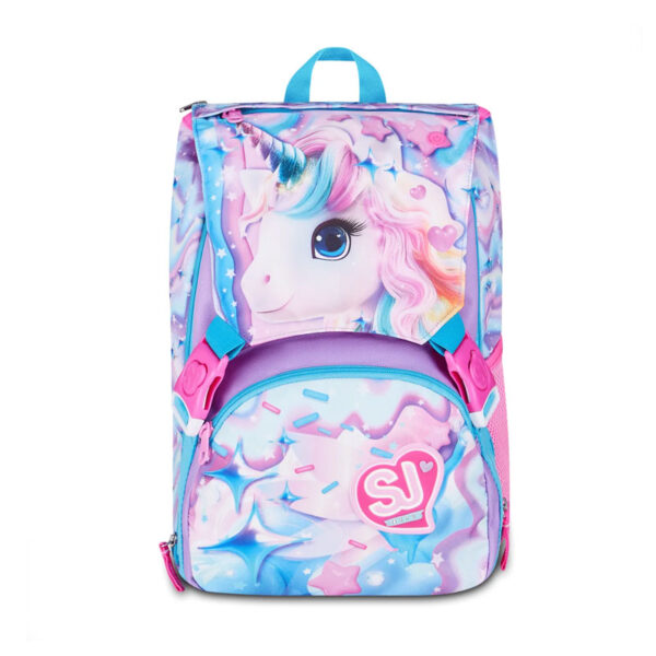 SJ GANG SEVEN Zaino Scuola Unicorno 3D Arcobaleno