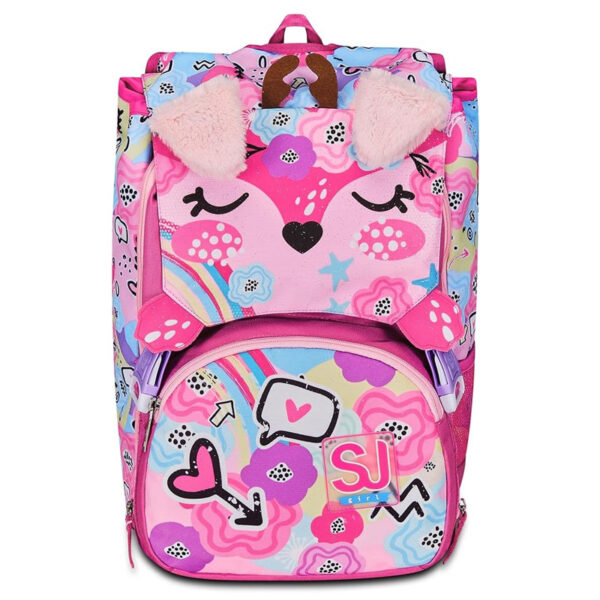 SJ GANG Zaino Scuola Volpina con Dettagli Peluche
