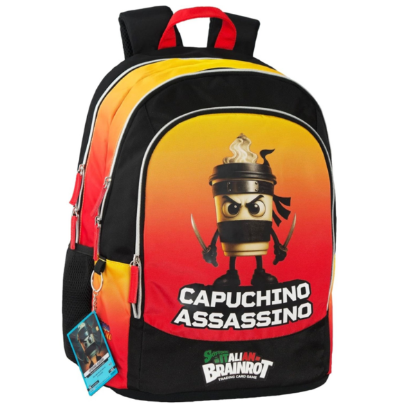 SEVEN Zaino Scuola Elementare Brainrot Ufficiale Capuchino Assassino