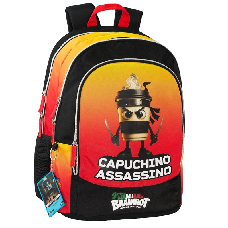 SEVEN Zaino Scuola Elementare Brainrot Ufficiale Capuchino Assassino