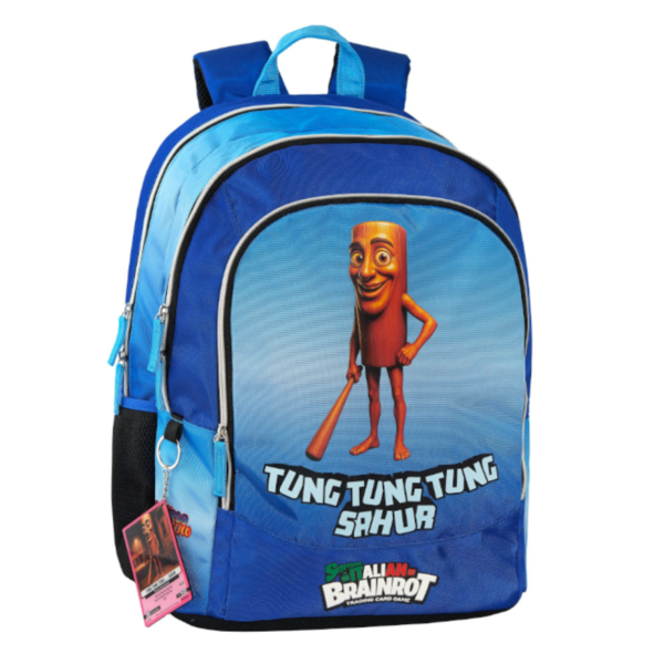 SEVEN Zaino Scuola Elementare Brainrot Ufficiale Tung Tung Tung Sahur