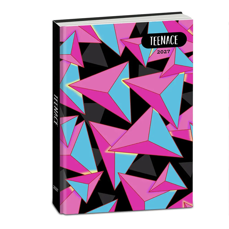 TEENACE Diario Agenda Geometrica Colorata Scuola 2026-2027