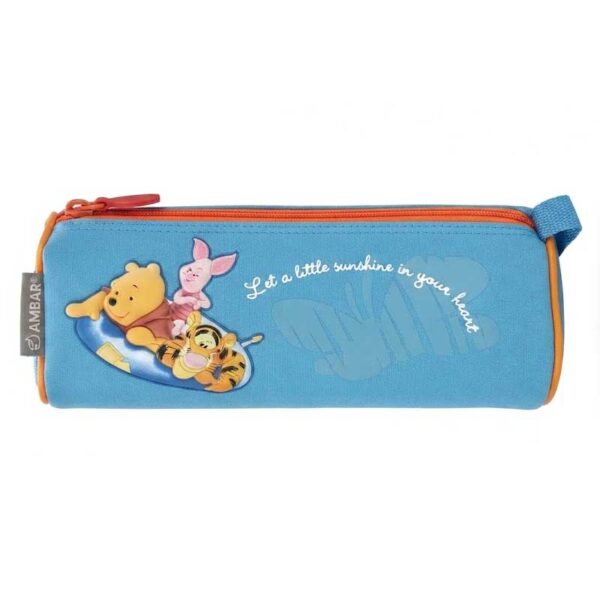 AMBAR DISNEY Astuccio Portapenne Scuola Winnie the Pooh “Let a Little Sunshine” Azzurro