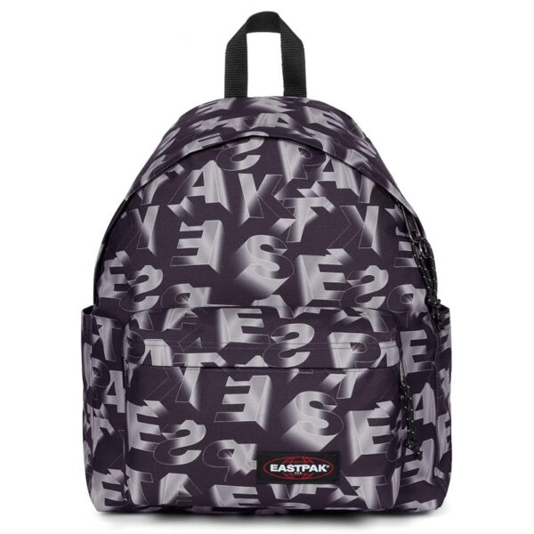 EASTPAK Zaino Scuola Fantasia Tipografica 3D Nero Grigio e Bianco