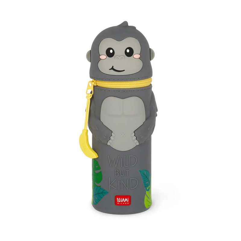 LEGAMI Astuccio Portapenne Estensibile in Silicone Gorilla Wild But Kind
