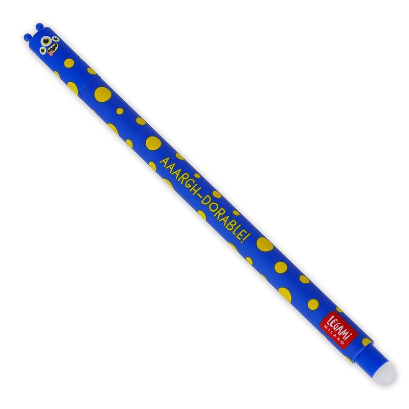 LEGAMI Penne Gel Cancellabili – Mostriciattolo Alieno Blu a Pois Gialli inchiostro Blu