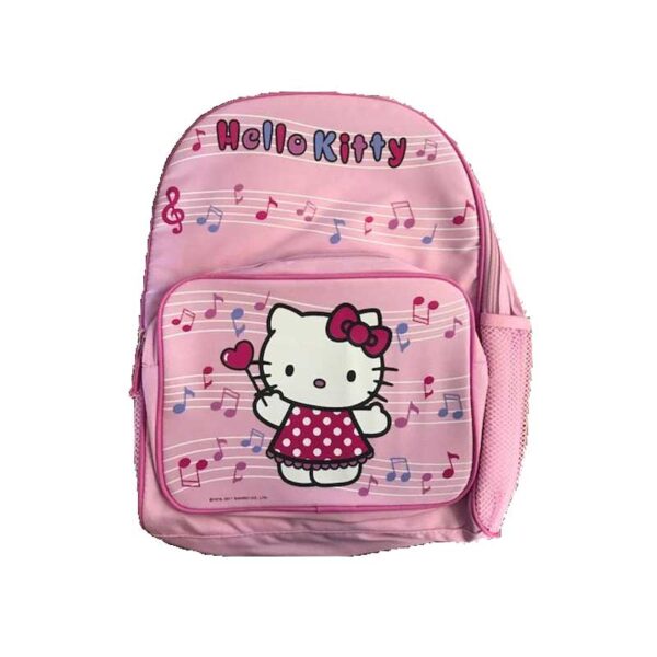 Zaino Scuola Rosa con Note Musicali Hello Kitty
